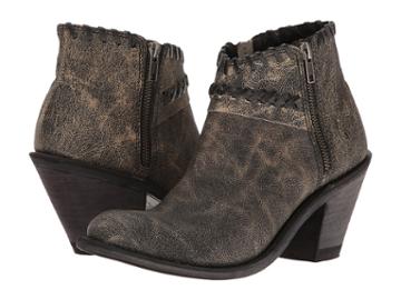 Old West Boots - Crisscross Stitch Ankle Boot