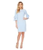 Donna Morgan - 3/4 Bell Sleeve Crepe Shift Dress W/ Bow Detail At Wrist