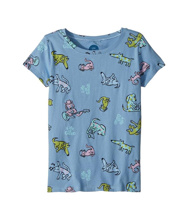 Life Is Good Kids - Happy Dog Print Crusher Tee