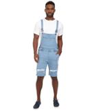 Publish - Fonso - Distressed Stretch Denim Overall Shorts