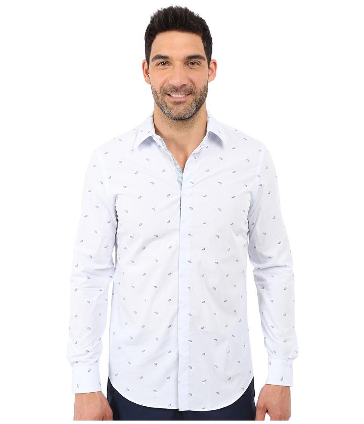 Perry Ellis - Slim Fit Paisley Print Shirt