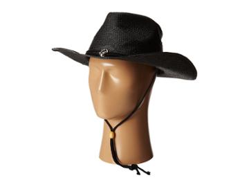 San Diego Hat Company Pbc1030 Woven Paper Straw Cowboy W/ Chin Cord And Metal Trim