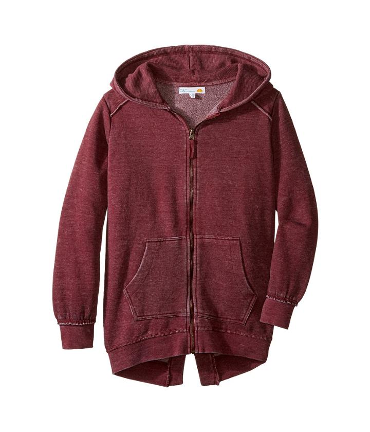 C&amp;c California Kids - Burnout Fleece Tunic Length Thermal Hood Lining