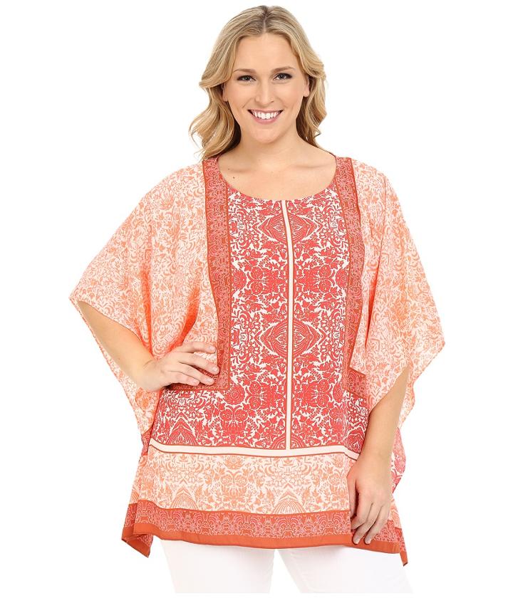 Vince Camuto Plus - Plus Size Maze Panel Poncho