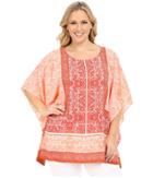 Vince Camuto Plus - Plus Size Maze Panel Poncho