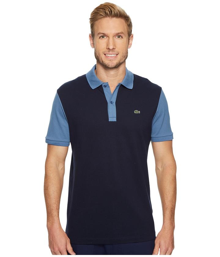 Lacoste - Short Sleeve Color Block Pique Pima Stretch Slim