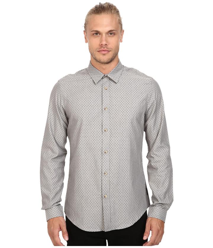 Ben Sherman - Long Sleeve Herringbone Spot Woven Shirt