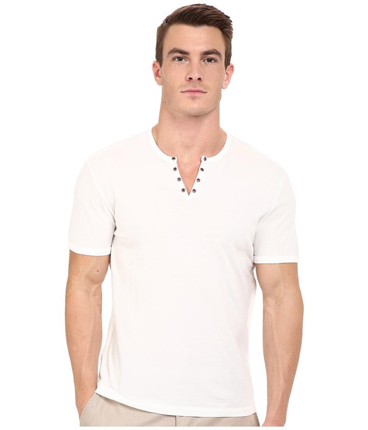 John Varvatos Star U.s.a. - Short Sleeve Eylelet Crew Shirt