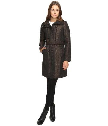 Cole Haan - Italian Jacquard Genevieve Weave Coat