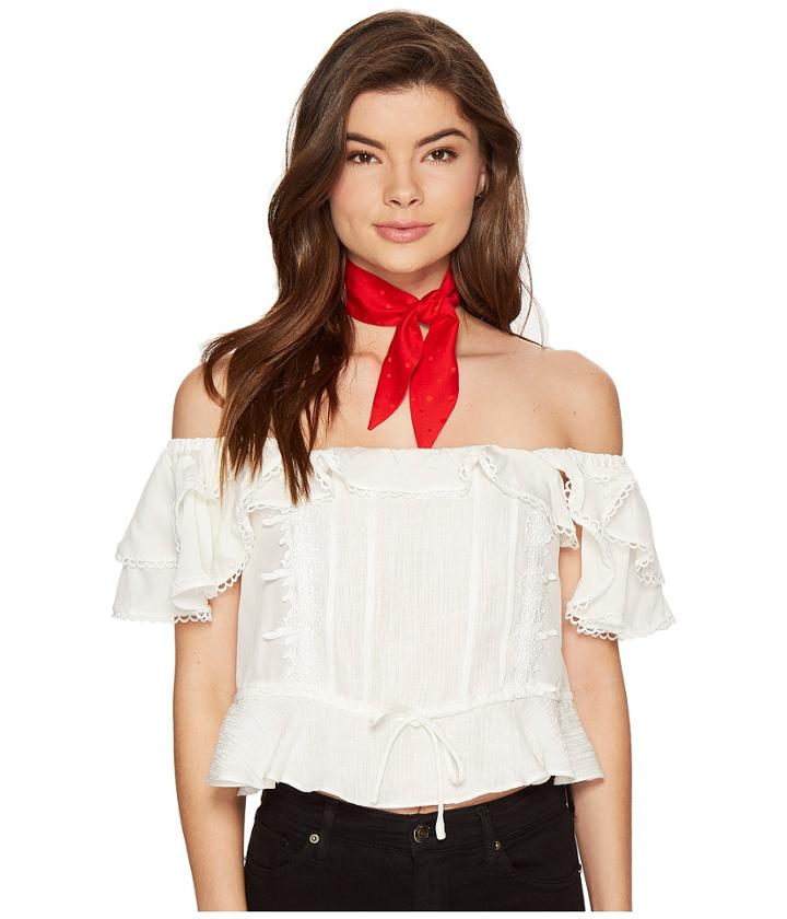 For Love And Lemons - Crema Silk Blouse