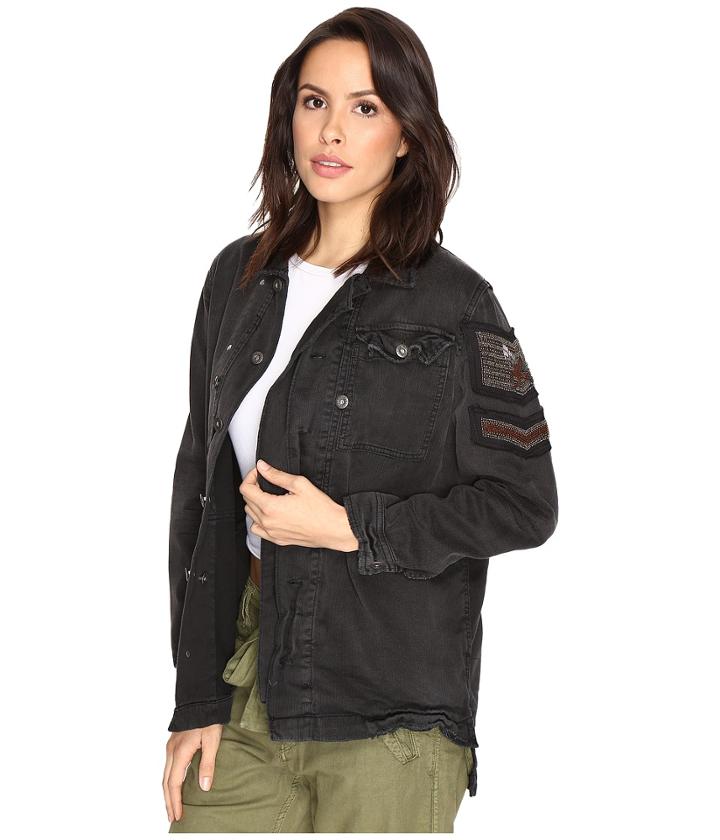 Free People - Embellished Military Shirt Jacket