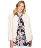 Vince Camuto Specialty Size - Plus Size Snap Front Blistered Texture Bomber Jacket