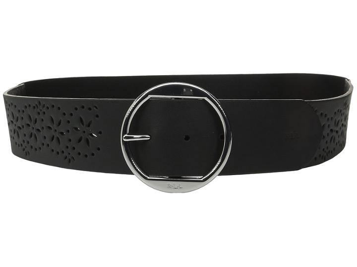 Lauren Ralph Lauren - 3 Round Centerbar Brindley Perf Stretch Belt