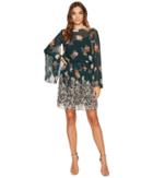Donna Morgan - Short Dress With Smock Detail And Sunburst Pleat Sleeves