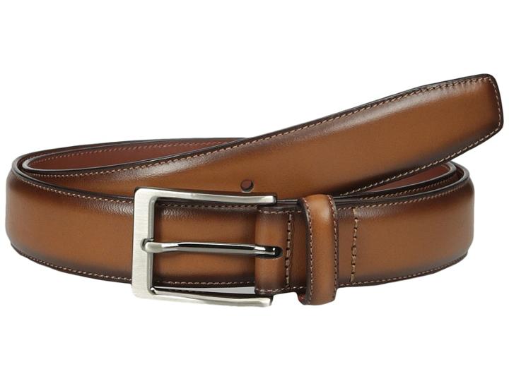 Perry Ellis Portfolio - Tan With Burnished Edge Dress Belt