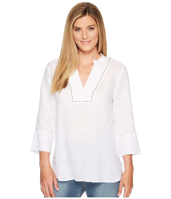 Ivanka Trump - Tunic Top With Hardware Detail