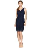 Adrianna Papell - Petite Vintage Stripe Lace Sheath