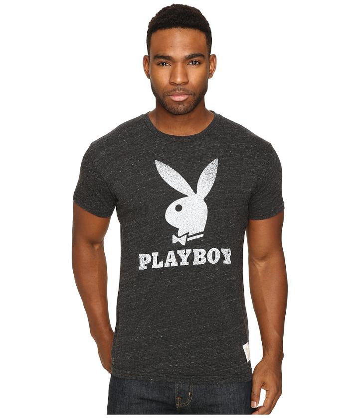 The Original Retro Brand - Short Sleeve Tri-blend Playboy Bunny Tee