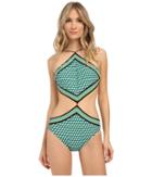 Michael Kors - Mini Deco Cube Strappy High Neck Monokini