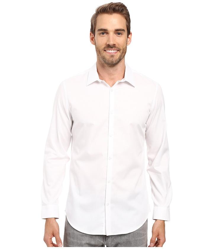 Calvin Klein - Slim Fit Long Sleeve Infinite Cool Chambray Twill Shirt