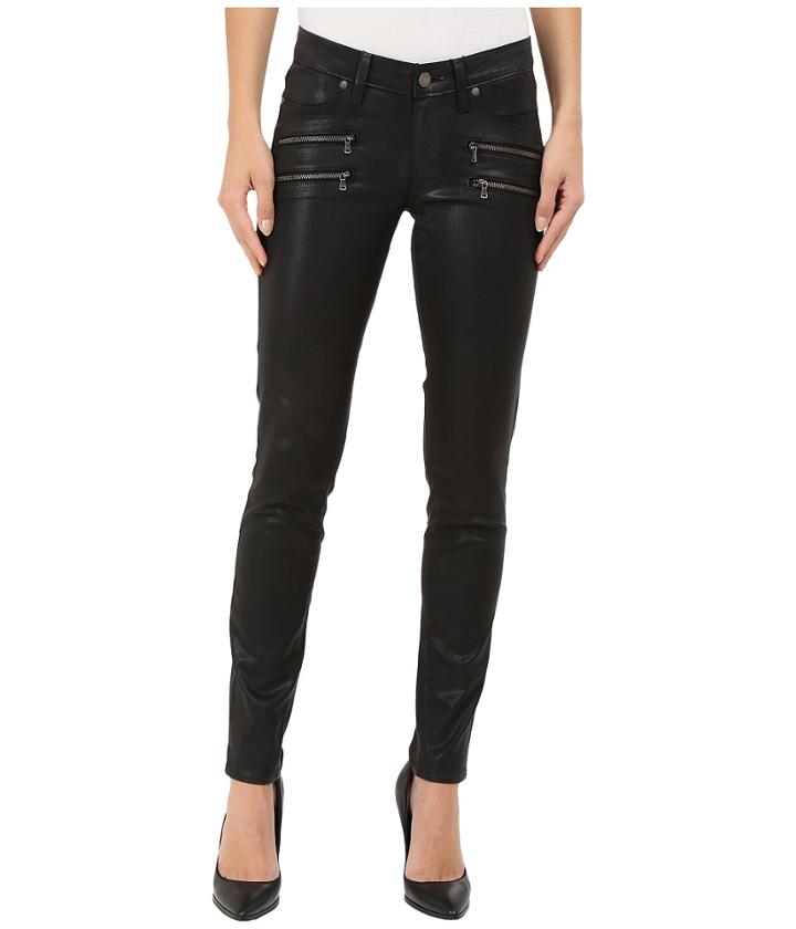 Paige - Edgemont Ultra Skinny In Black Silk Coating