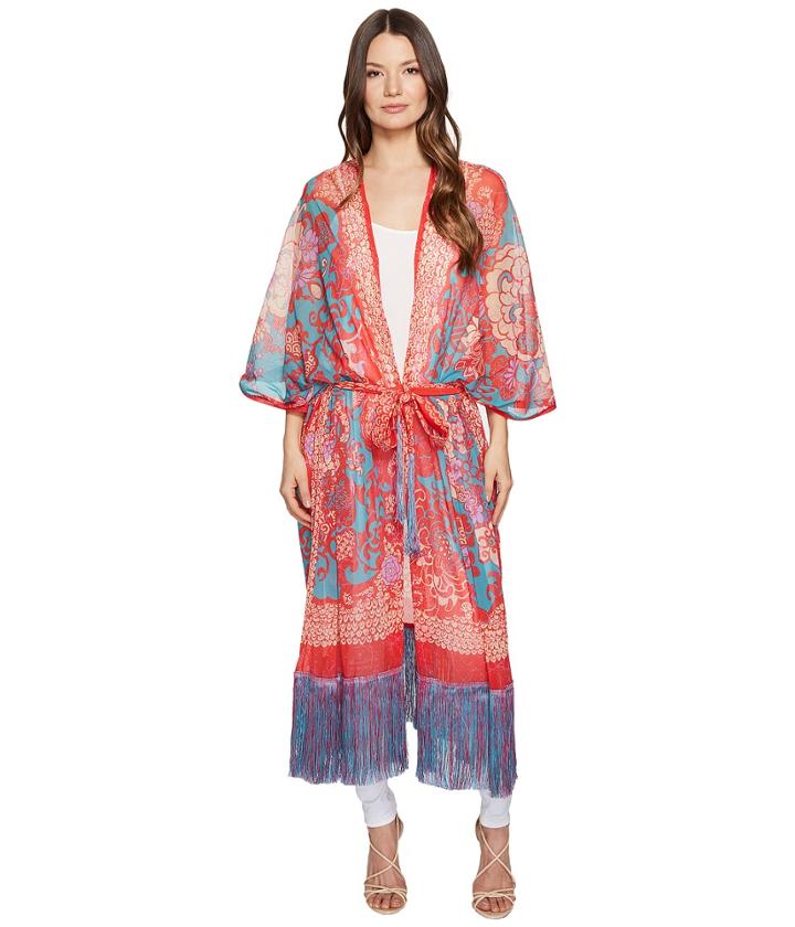 Fuzzi - Fringe Cardigan In Dragonessa Print