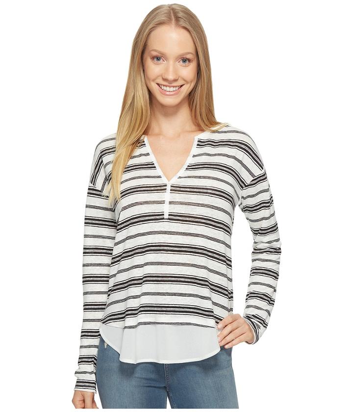 Sanctuary - Striped Faraday Henley Top