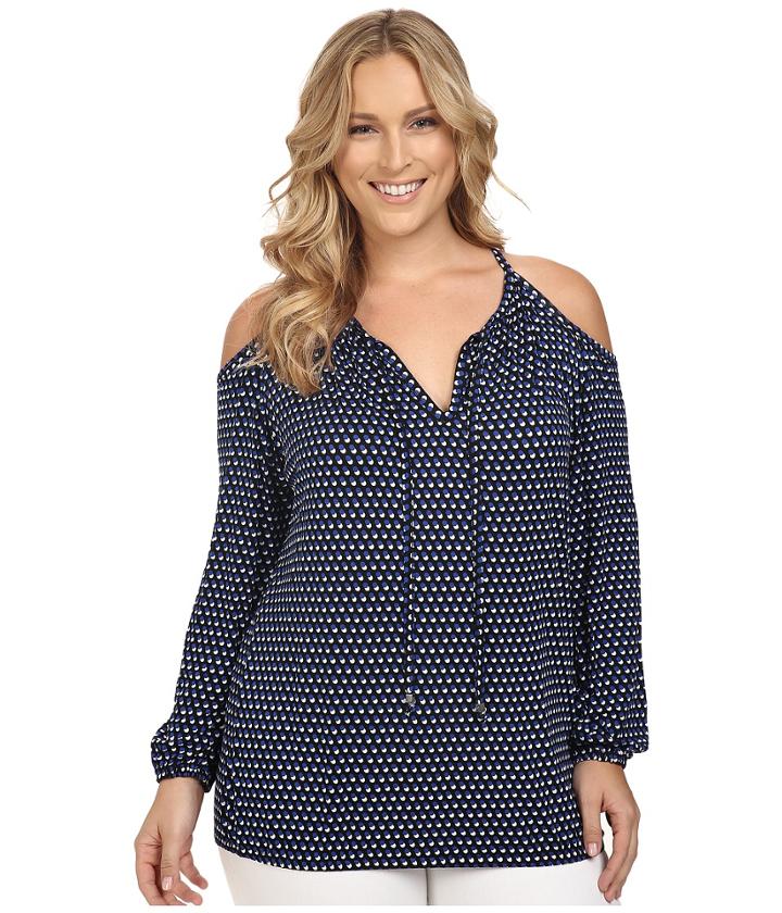 Michael Michael Kors - Plus Size Alston Cold Shoulder Peasant Top
