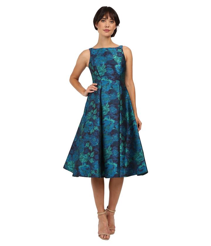 Adrianna Papell - Jacquard Tea Length Party Dress