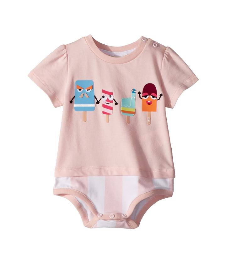 Fendi Kids - Short Sleeve Bodysuit W/ Ice Cream Design