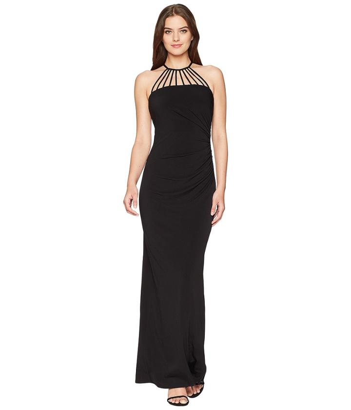 Laundry By Shelli Segal - Jersey Gown With Multi Strap Detail