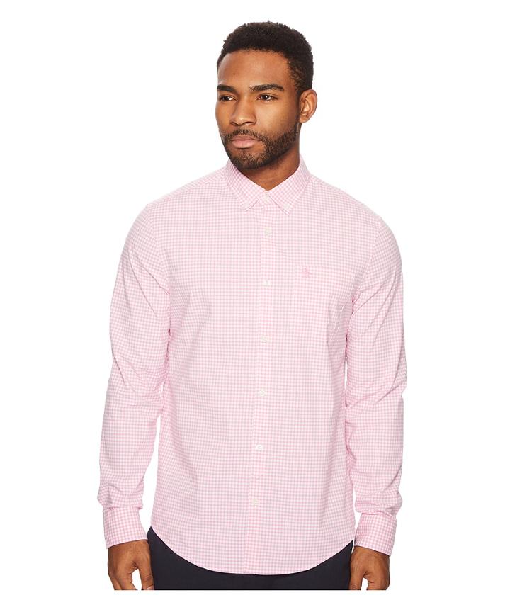 Original Penguin - Long Sleeve Stretch Gingham Shirt