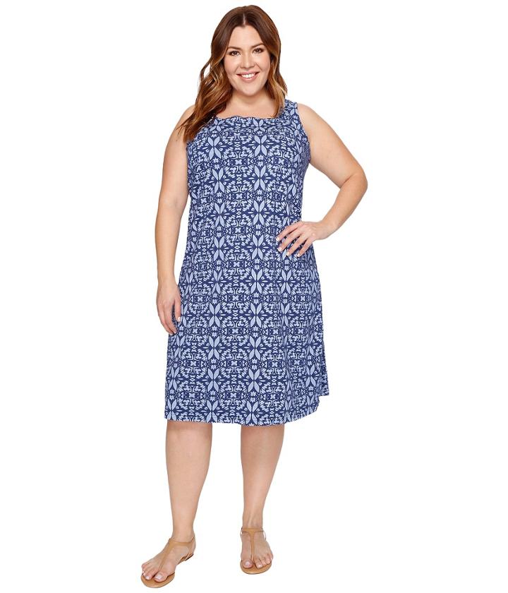 Extra Fresh By Fresh Produce - Plus Size Island Batik Square Neck Dress