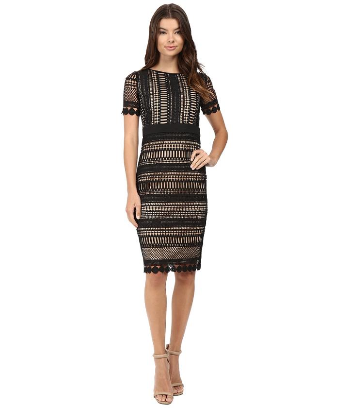 Rsvp - Enna Crochet Lace Bodycon Midi Dress
