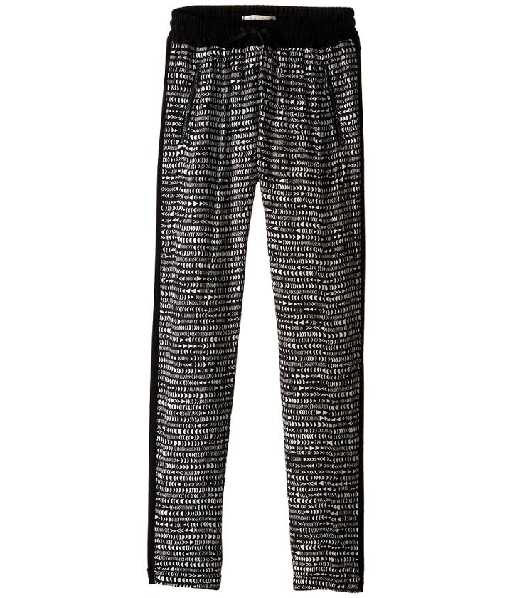 Ikks - Printed Loose Pants With Elastic Drawstring Waist Zipper Pocket Detail