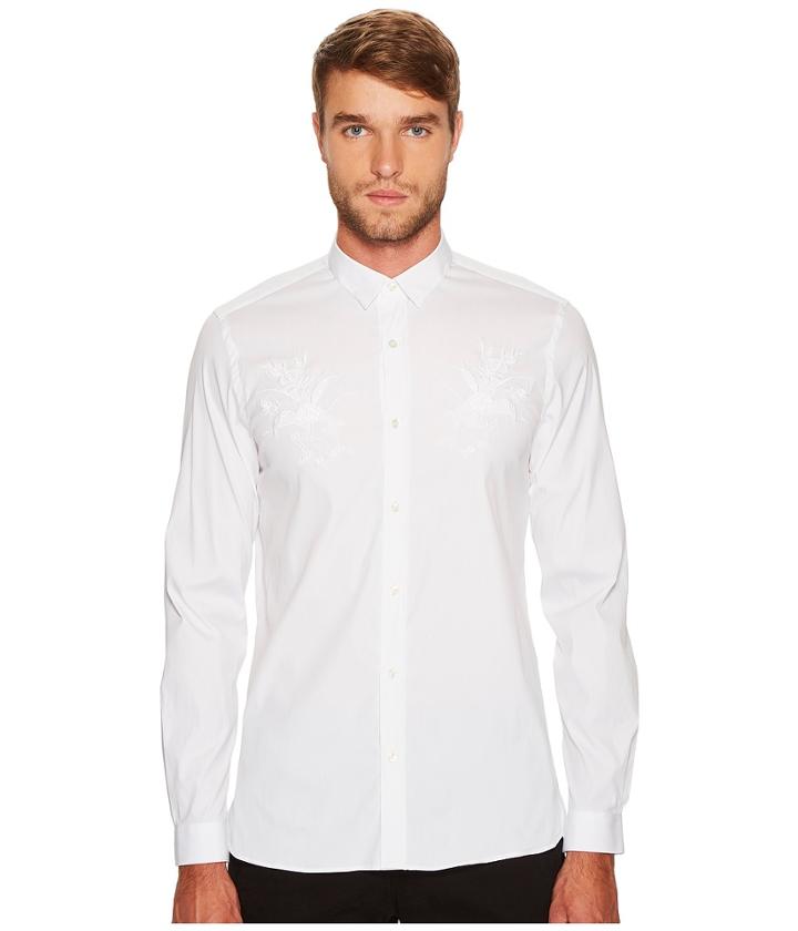 The Kooples - Shirt With A Classic Collar And Embroidery