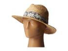 San Diego Hat Company Rhf6004 Straw Panama Fedora W/ Palm Leaf Band