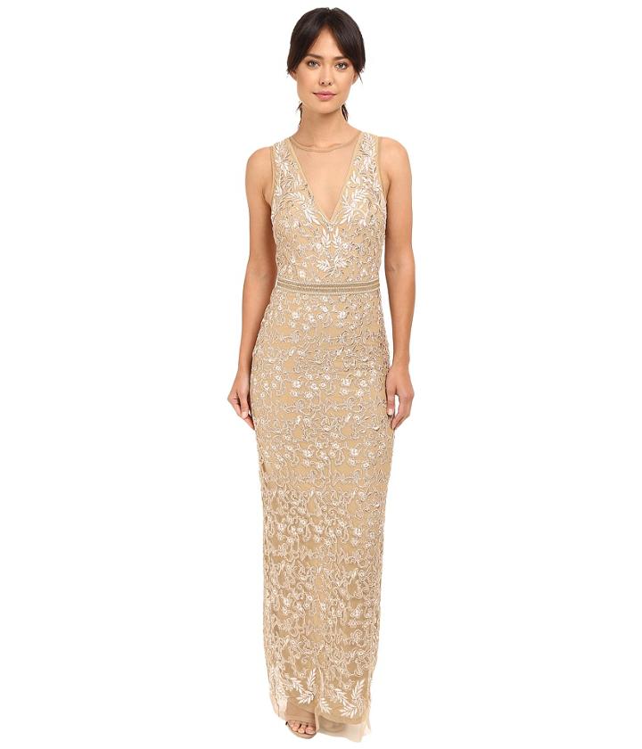 Nicole Miller - Embroidered Tulle Gown