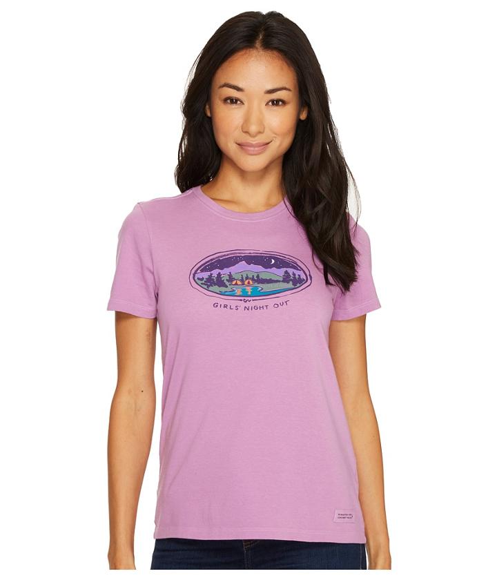 Life Is Good - Girl's Night Out Camping Crusher Tee