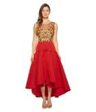 Marchesa Notte - Sleeveless High-low Embroidered Bodice W/ High-density Silk Faille Skirt