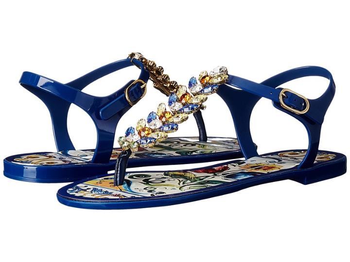 Dolce &amp; Gabbana - Maiolica Ceramic Print Jelly Sandal