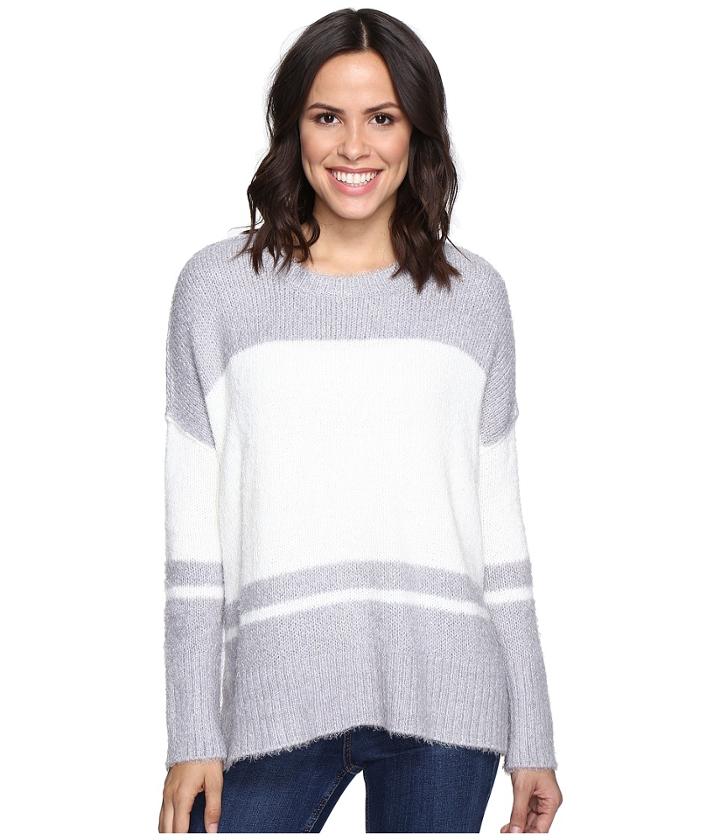 Michael Stars - Fuzzy Oversized Stripe Pullover Sweater