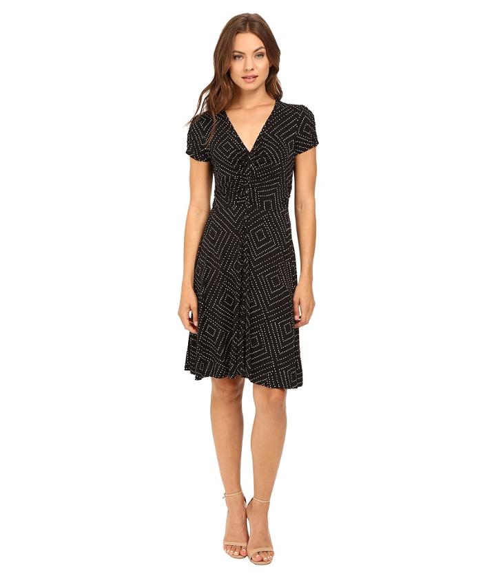Adrianna Papell - Short Sleeve Center Ruched Shirtdress