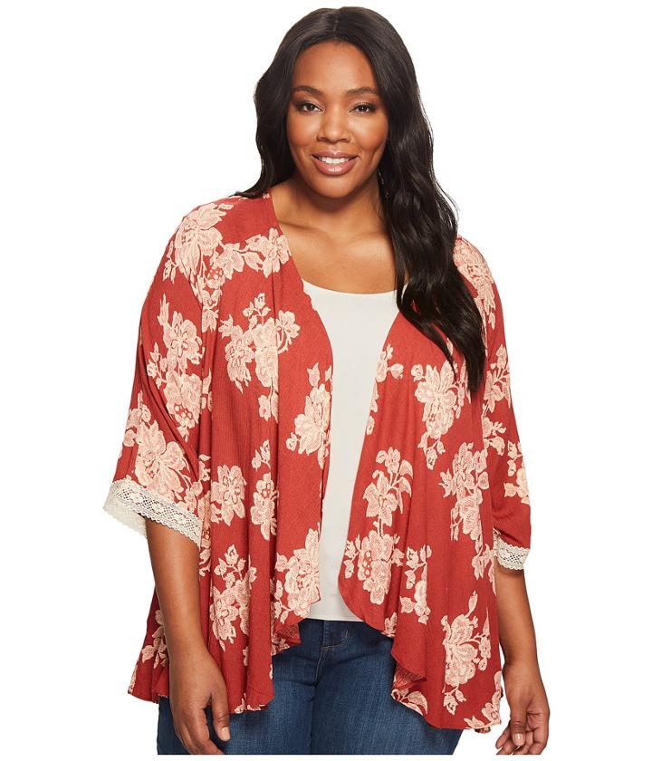 B Collection By Bobeau - Plus Size Waterfall Lightweight Jacket