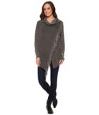 Wrangler - Long Sleeve Fleece Top With Fringe Acid Wash
