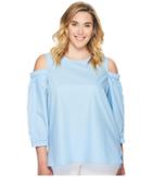 Calvin Klein Plus - Plus Size 3/4 Sleeve Cold Shoulder Top