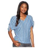 Lucky Brand - Stripe Tie Shoulder Top