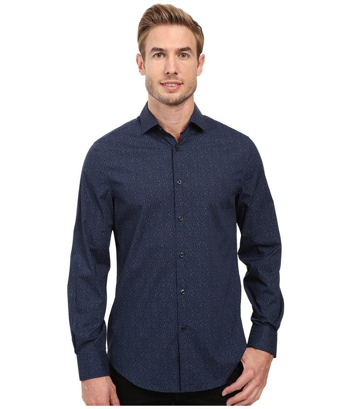 Perry Ellis - Regular Fit Stretch Cotton Floral Print Shirt