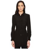 Boutique Moschino - Side Bow Silk Button Up Top