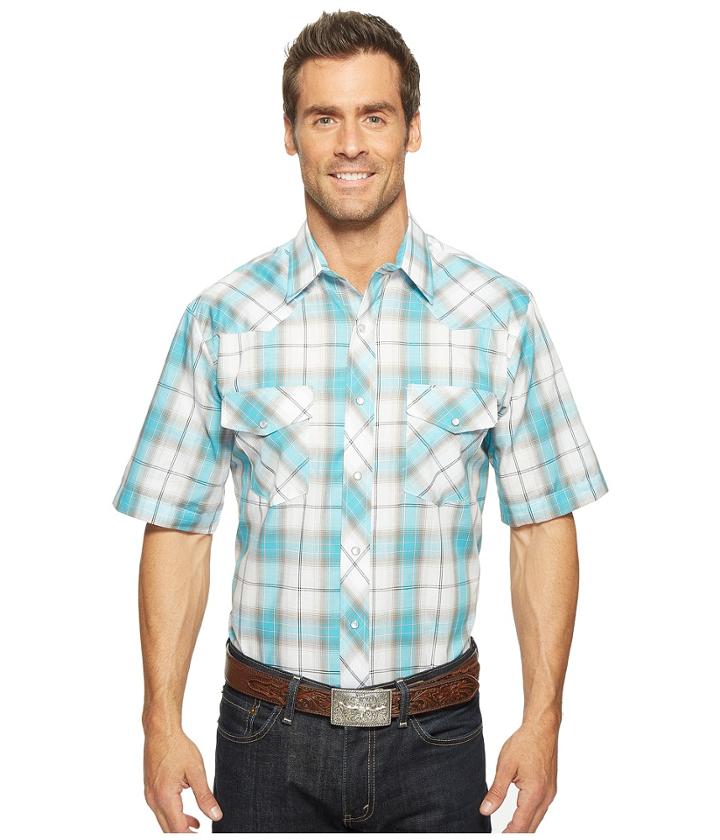 Roper - 0918 Turquoise Grey Plaid